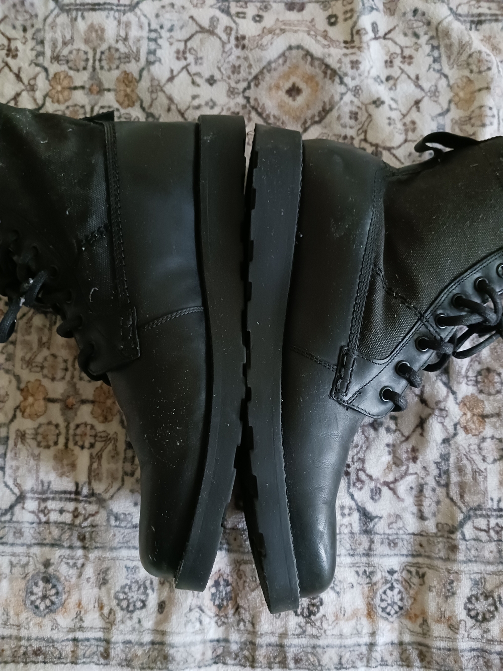American Eagle Outfitters Black Lace-Up Men's Boots - Picture 3 of 10